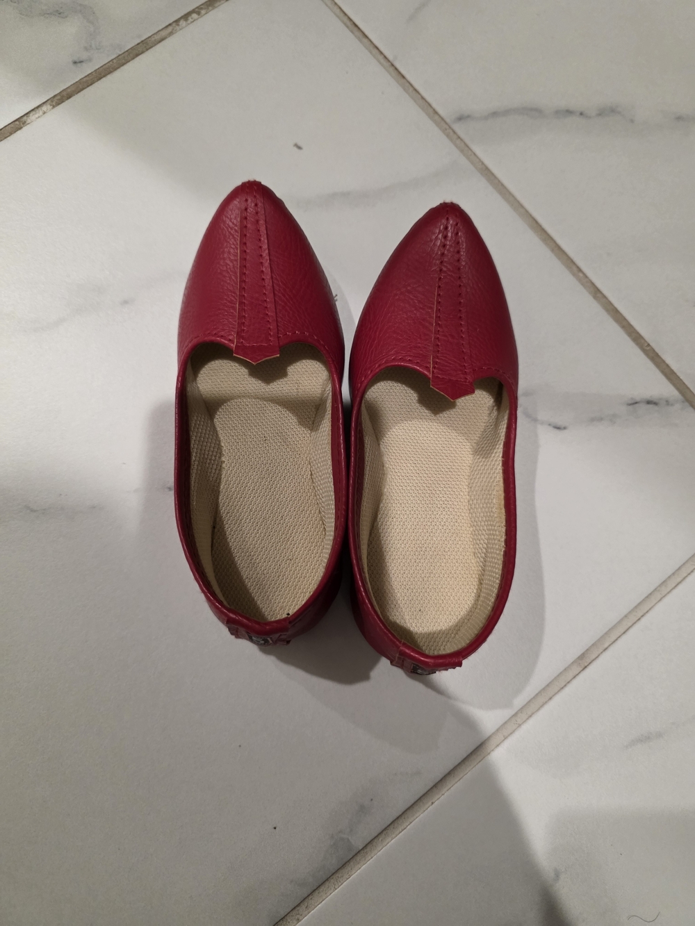 Women’s Red Pointed Toe Slip-On Flats